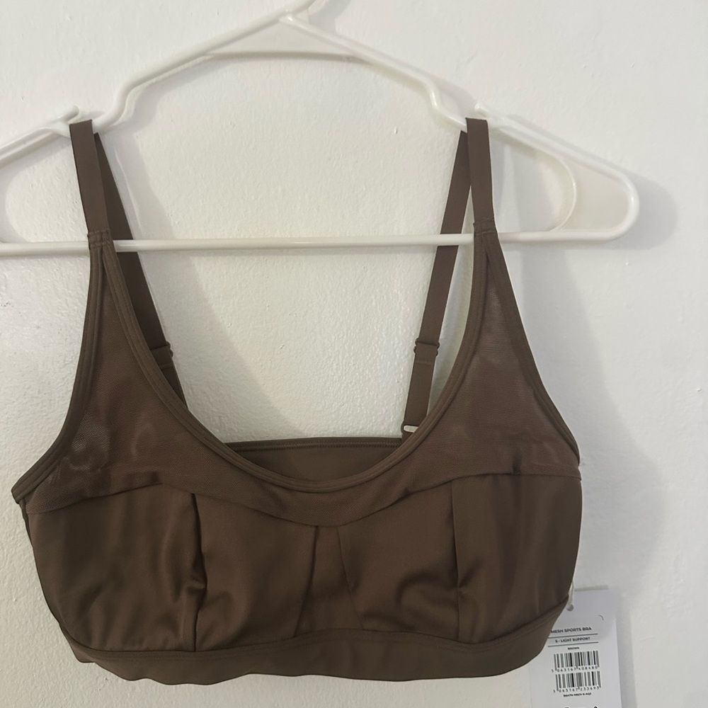 Gymshark Mesh Brown Sports Bra S